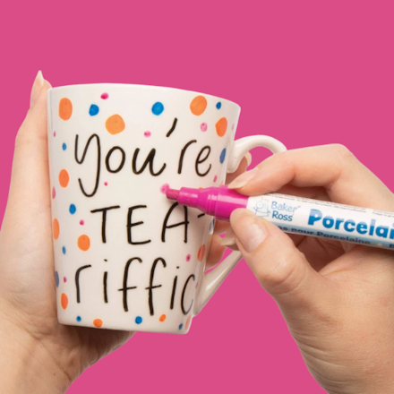 Paint a large Porcelain Mug